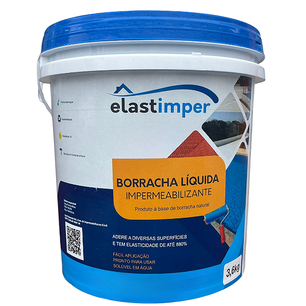 Borracha Liquida 3,6 Elastimper (COR TELHA)