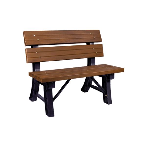 Banco Jardim 2 lugares 93cm com encosto - Madeira Plástica Ipê