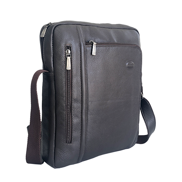 Pasta Carteiro em Couro Legítimo - Café - Bennesh 9440