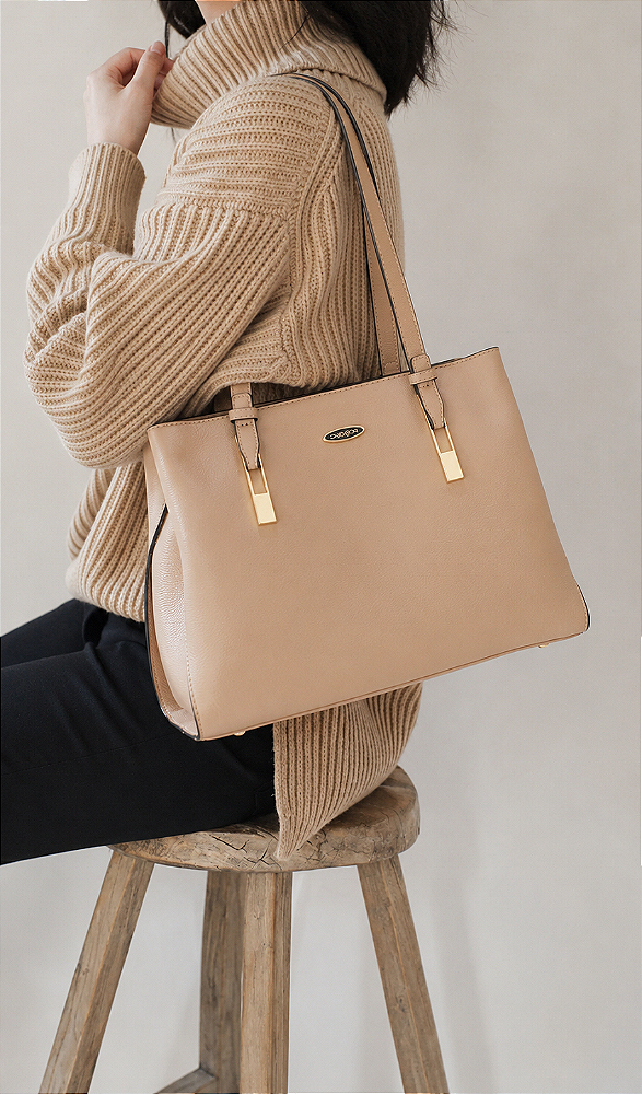 Bolsa feminina - Alça de Ombro - Casual Chic - Nude - Chenson 3484479