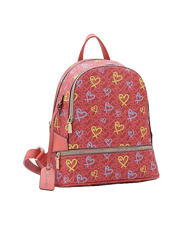 Mochila feminina - Monograma Elegance - Rosa - Chenson 8484784
