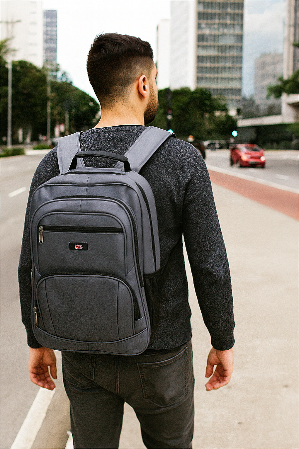Mochila Executiva Porta Notebook - Republic Vix 8734031 - Cinza