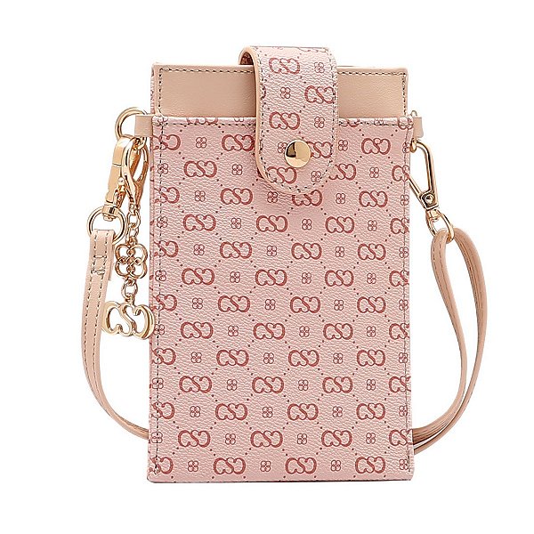 Bolsa Porta Celular - Chenson Original - Alça tiracolo - Monograma Elegance - Rosa - 3484977
