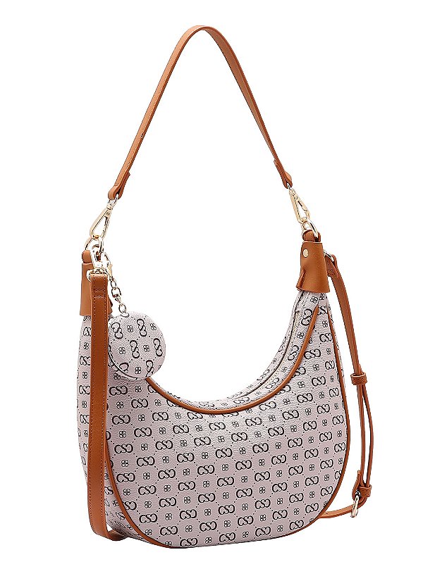Bolsa Feminina Chenson Original - Elegance Luxo - Alça de Ombro - Bege 3485085