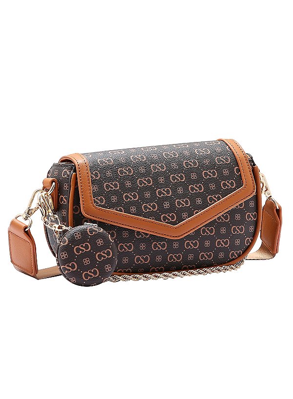 Bolsa Feminina Chenson Original - Elegance Luxo - Alça Tiracolo - Café 3485087