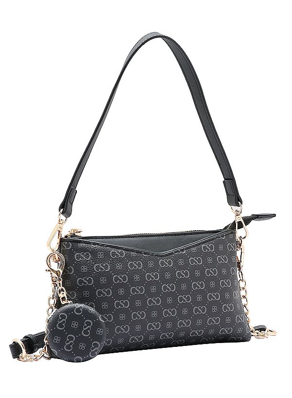 Bolsa Feminina Chenson Original - Elegance Luxo - Alça de Ombro - Preto 3485089