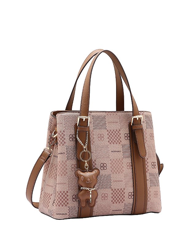 Bolsa Feminina Chenson Original - Elemento Gráfico - Alça de Mão - Natural 3485094
