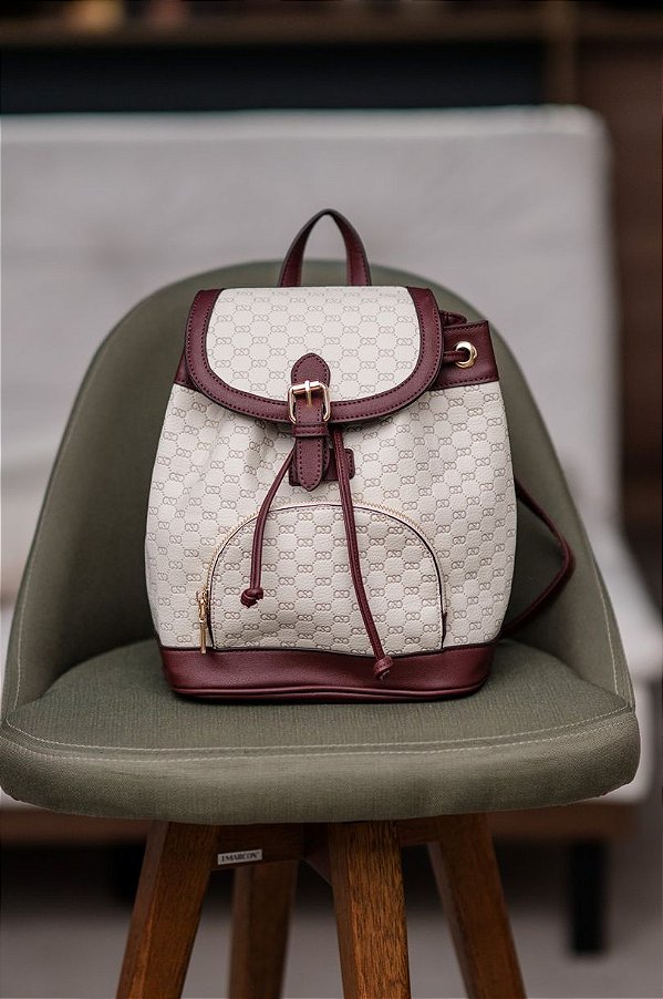 Mochila Feminina Chenson Original - Luxury Monograma - Off White 8485045