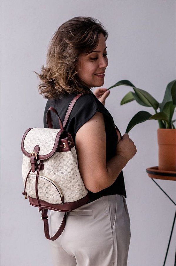 Mochila Feminina Chenson Original - Luxury Monograma - Off White 8485045