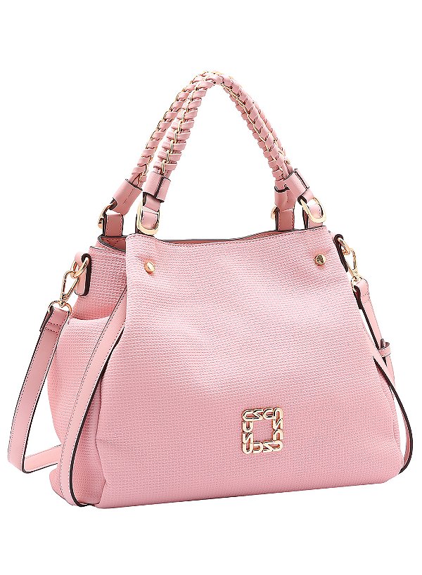Bolsa Feminina Chenson Original - Ferragem Deluxe - Alça de Mão - Rosa 3485056