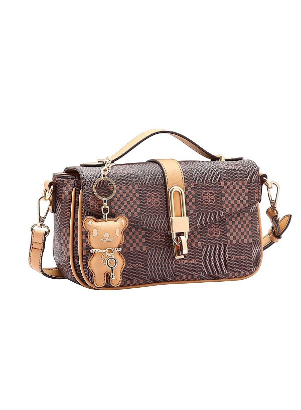 Bolsa Feminina Chenson Original - Elemento Gráfico - Alça de mão - Café 3485099