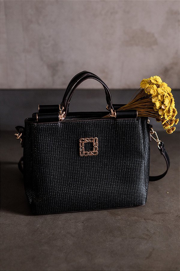Bolsa Feminina Chenson Original - Perolado Chic - Alça de Mão - Preto 3485062