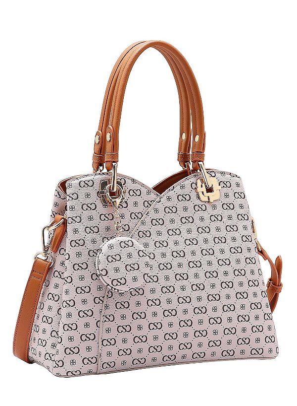 Bolsa Feminina Chenson Original - Elegance Luxo - Alça de mão - Bege - Chenson 3485084