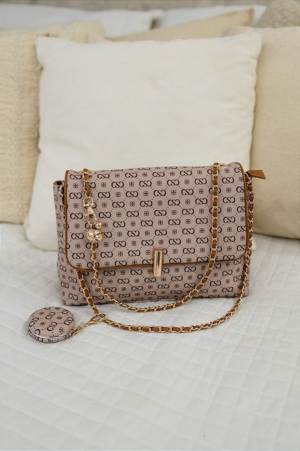 Bolsa Feminina Chenson Original - Elegance Luxo Versátil - Alça Tiracolo - Bege 3485086