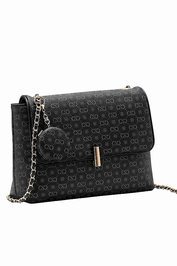 Bolsa Feminina Chenson Original - Elegance Luxo Versátil - Alça Tiracolo - Preto 3485086