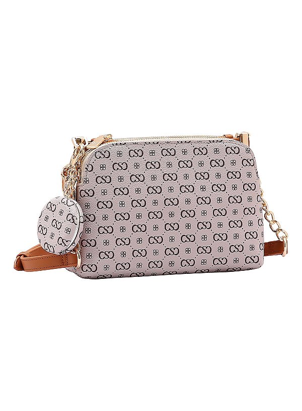 Bolsa Feminina Chenson Original - Elegance Luxo Transversal - Bege 3485088