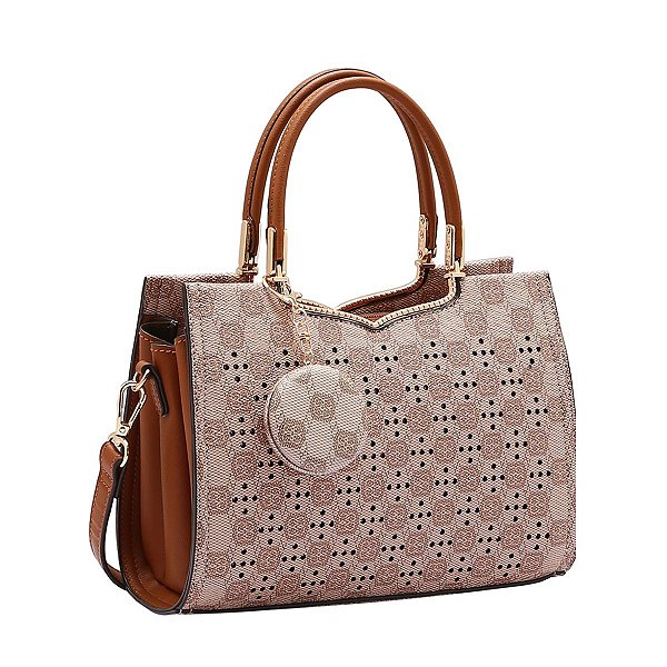 Bolsa Feminina Chenson Original - New Cristal - Alça de Mão - Marrom 3485029