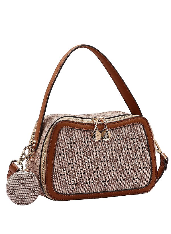 Bolsa Feminina Chenson Original - New Cristal - Alça de Mão - Marrom 3485030