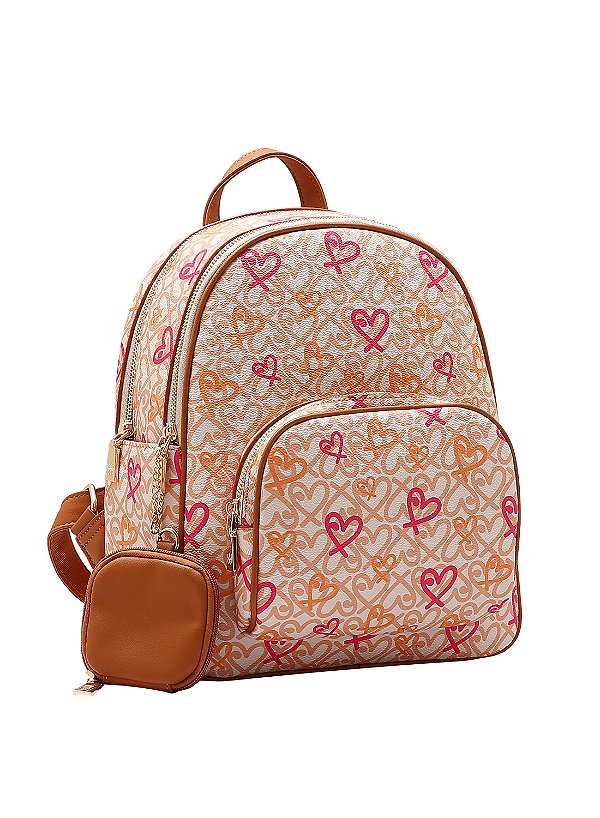 Mochila Feminina - Chenson Original - Classic Heart - Nude 8484987