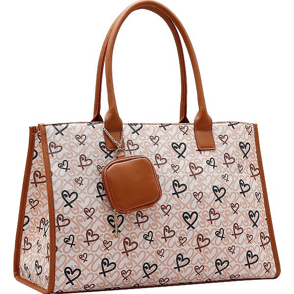 Bolsa de Viagem - Chenson Original - Mala de Bordo - Classic Heart - Bege 3484988