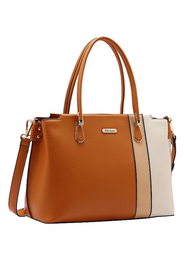 Bolsa Feminina Alça de mão - Atemporal - Whisky - Chenson 3484909