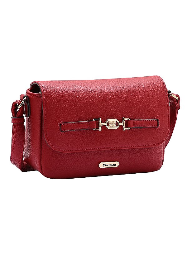 Bolsa Feminina Chenson Original - Minimalista - Alça Transversal - Vinho 3485021