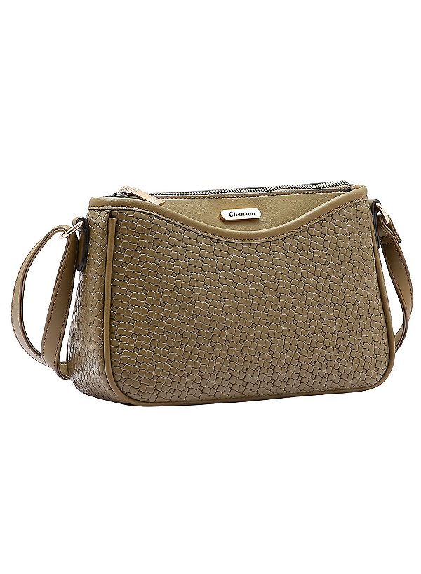 Bolsa Feminina Chenson Original - Mini Tresse - Transversal - Verde Musgo 3484956