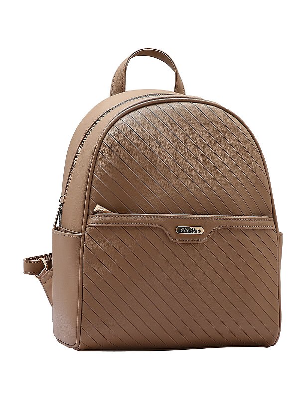 Mochila Feminina Chenson Original - Matelassê Diagonal - Natural 8484893