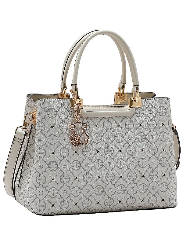 Bolsa Feminina Chenson Original - Classic Cristal - Alça de Mão - Bege 3485357