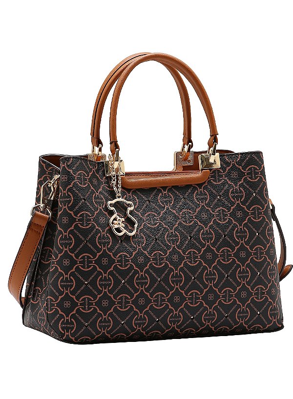 Bolsa Feminina Chenson Original - Classic Cristal - Alça de Mão - Café 3485357