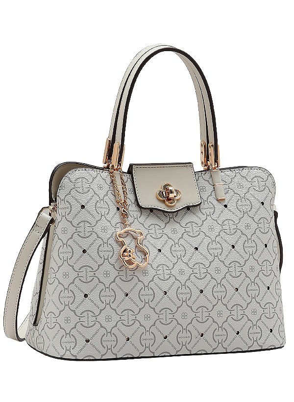 Bolsa Feminina Chenson Original - Classic Cristal - Alça de Mão - Bege 3485358
