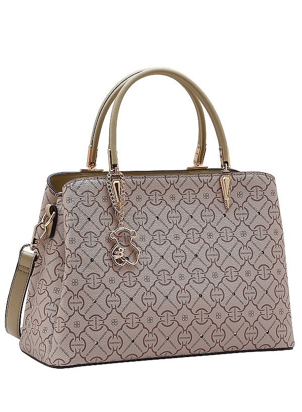 Bolsa Feminina Classic Cristal Estruturada Casual - Chenson 3485354 Natural