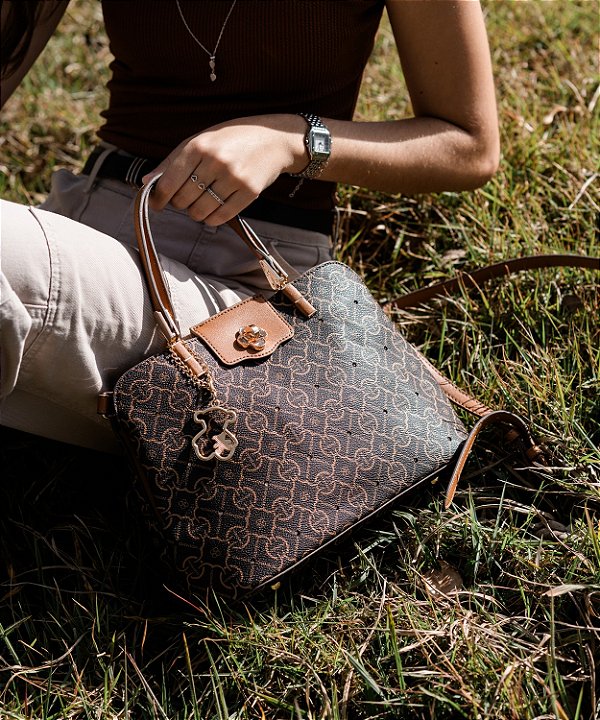 Bolsa Feminina Chenson Original - Classic Cristal - Alça de Mão - Café 3485358