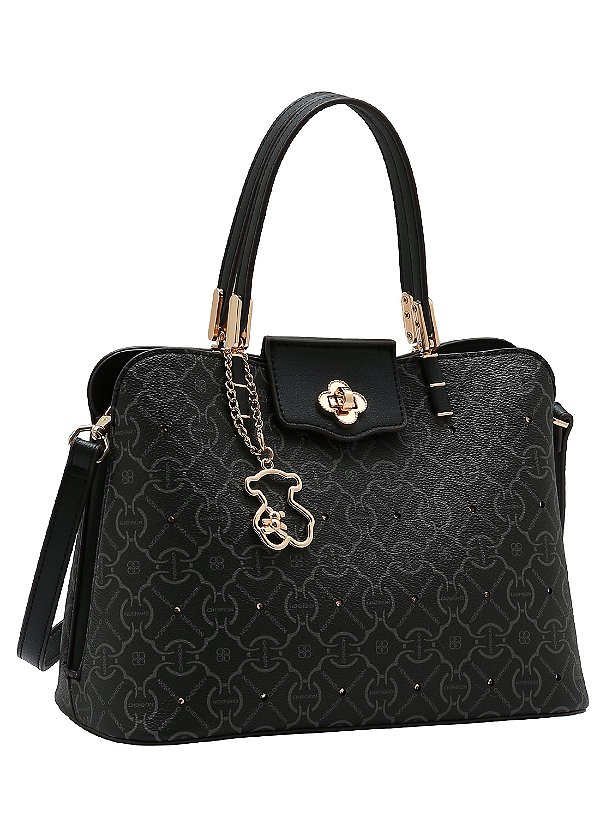 Bolsa Feminina Chenson Original - Classic Cristal - Alça de Mão - Preto 3485358