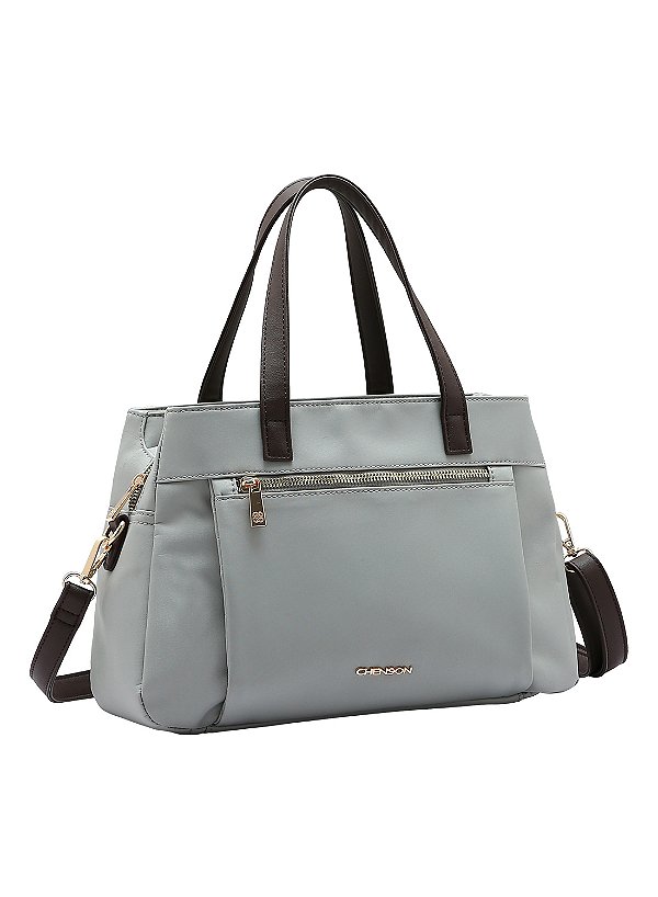 Bolsa Feminina Chenson Original - Microfiber - Alça de Mão - Cinza  3185113