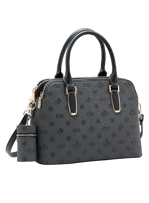 Bolsa Feminina Chenson Original - Monograma Atemporal - Alça de Mão  - Preto 3485419