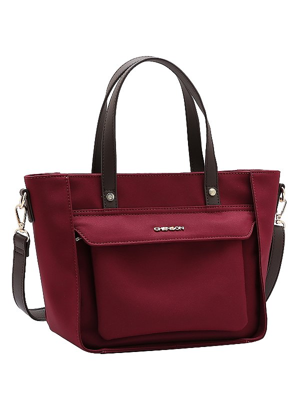 Bolsa Feminina Chenson Original - Microfiber - Alça de Mão - Vinho  3185115