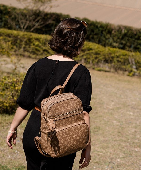 Mochila Feminina Chenson Original - Elemento Grafico - Natural - 8485383