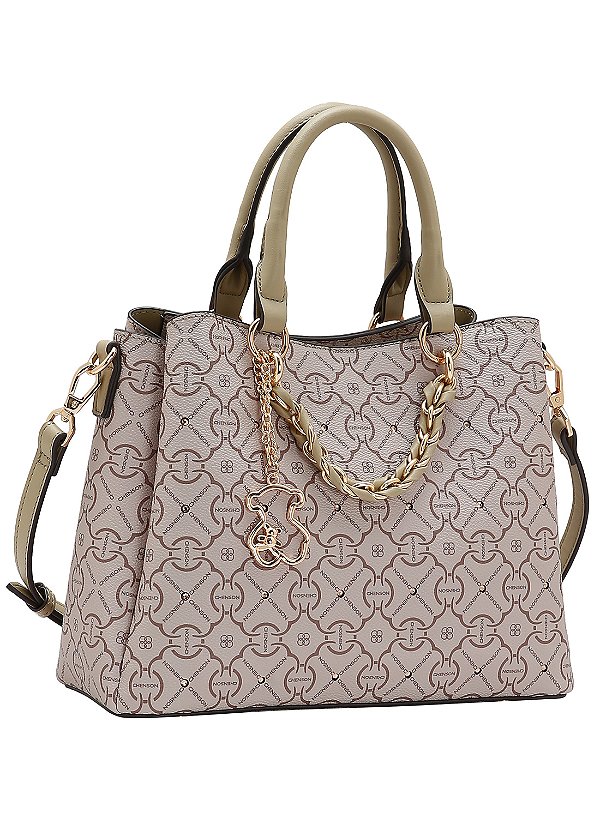 Bolsa Feminina Chenson Original - Classic Cristal - Alça de Mão - Natural  3485356