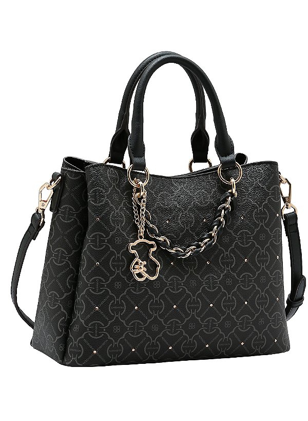 Bolsa Feminina Chenson Original - Classic Cristal - Alça de Mão - Preto  3485356