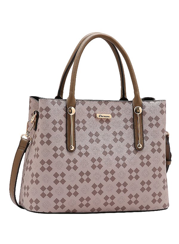 Bolsa New Elemento Gráfico - Alça dupla - Natural - Chenson 3485295