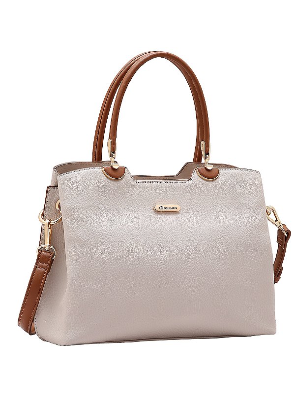 Bolsa Atemporal - Alça de Mão - Nude - Chenson Original 3485119