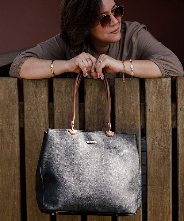 Bolsa Atemporal - Alça de Ombro - Preto - Chenson Original 3485121