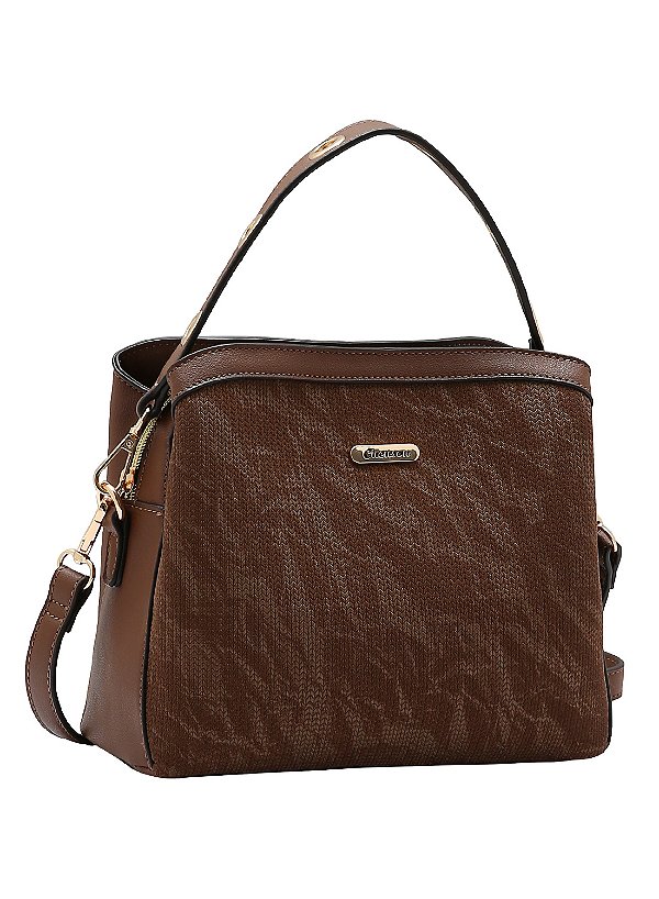 Bolsa Clássico Chic - Alça dupla - Café - Chenson 3485314