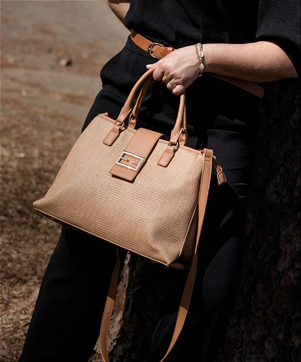 Bolsa Elegance - Alça de Mão - Bege - Chenson 3485321