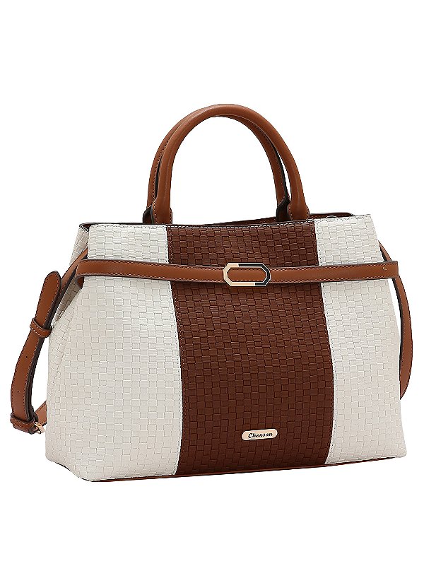 Bolsa Duo Colors - Alça dupla - Bege - Chenson Original 3485263