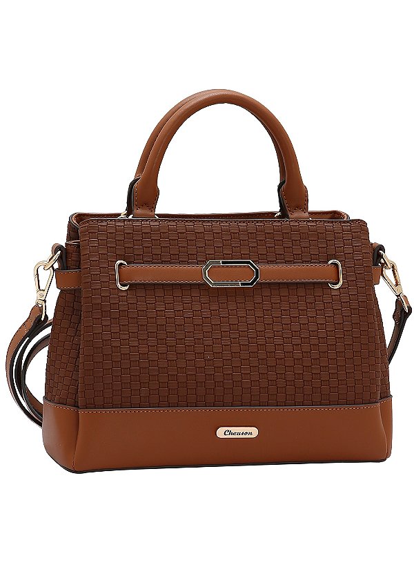 Bolsa Duo Colors - Alça dupla - Café - Chenson Original 3485265