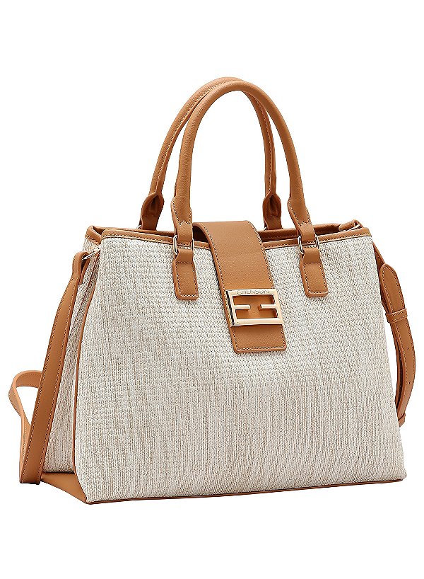 Bolsa Elegance - Alça de Mão - Off White - Chenson 3485321