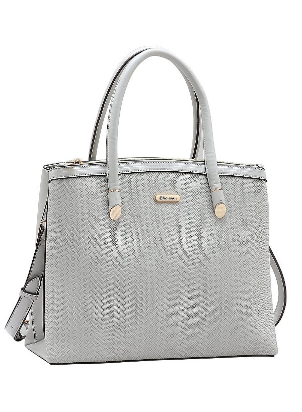 Bolsa Mini Tramas - Alça de Mão - Cinza - Chenson 3485331