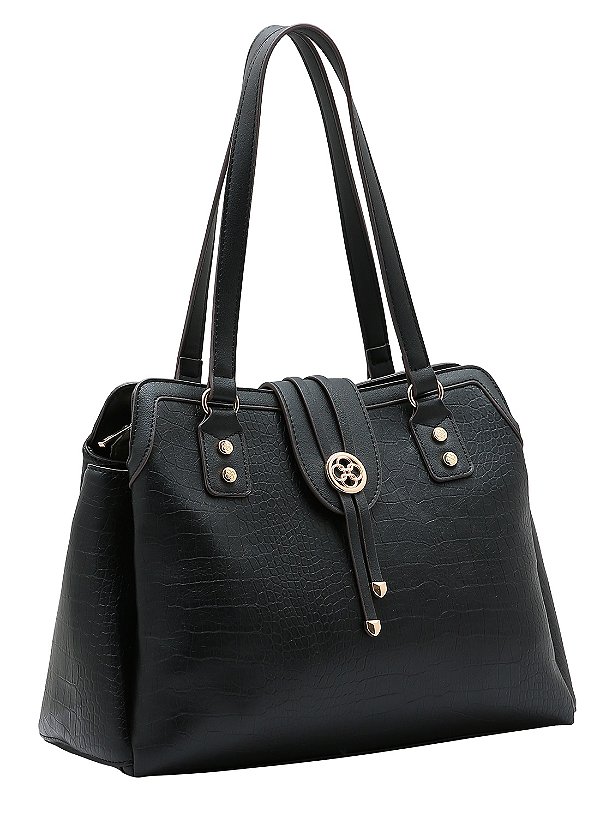Bolsa Mini Croco - Ombro - Preto - Chenson Original 3485238